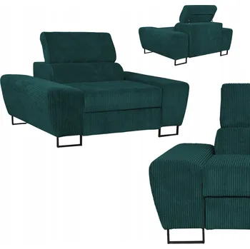 Křeslo Relaxační křeslo Savio do obýváku Family meble zeleň manšestr polohovatelný záhlavek