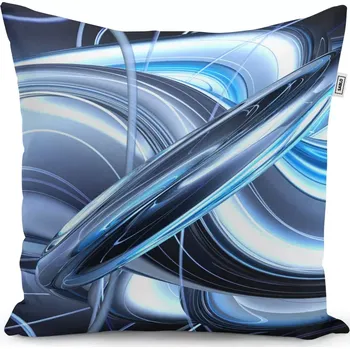 Polštář Sablio Polštář Modrá abstrakce - 50x50 cm