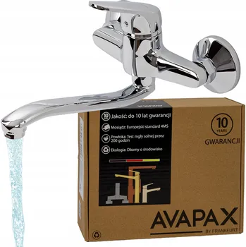 Vodovodní baterie Umyvadlová baterie nástěnná Avapax WELORA stříbrná