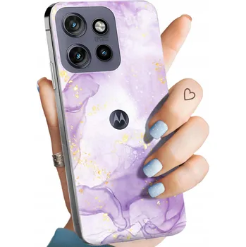 Pouzdro na mobilní telefon Zadní Kryt Hello Case pro Motorola Edge 50 Neo fialový