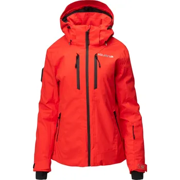 Dámská zimní zateplená bunda IGUANA PROSLOPE červená lyžařská s DWR úpravou XL