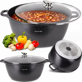 Hrnec Hrnec hrnec Kamille 18,5 l černý mramorový hliníkový, 40 cm