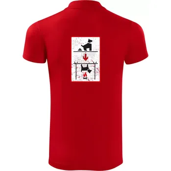 Pánská košile Tričko pro odpůrce sraní na chodníku - Polokošile Victory sportovní (dresovina) - XL ( Červená )