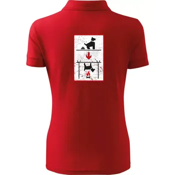 Tričko pro odpůrce sraní na chodníku - Polokošile dámská Pique Polo - 3XL ( Červená )