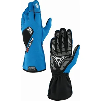 Módní doplněk Závodní rukavice OMP KS-3 my2026 (vnější švy), modrá/černá