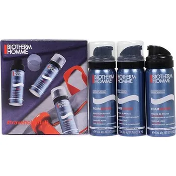 Přípravek na depilaci a epilaci Biotherm Shave Power Trio Set 3 x 50 ml ( citlivá pleť ) - Dárková sada pěny na holení 50 ml
