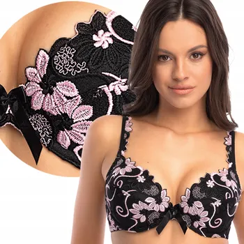 Podprsenka Černá push-up podprsenka Róża, velikost 85B