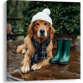 Obraz Dovido Obraz pes v zimní čepici