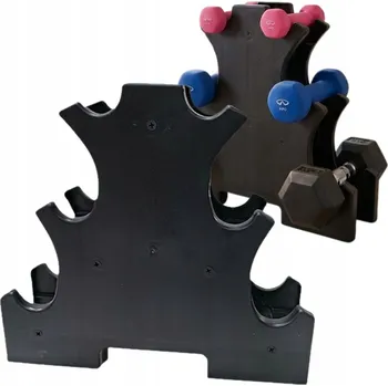 Třípatrový stojan na činky a závaží - pro domácí posilovnu a fitness