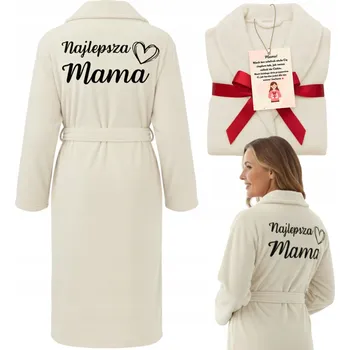 Dámský župan Dámský župan s výšivkou jako SVÁTEK MATEK ke DÁREK / k narozeninám, velikost S/M