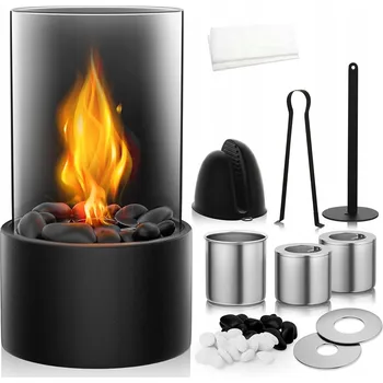 Biokrb VOLNĚ STOJÍCÍ BIO KRB NA STŮL DOMŮ TERASU BIOETANOL ČERNÝ