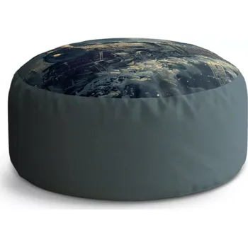 Taburet Sablio Taburet Circle Parní lokomotiva v zasněženém městě: 38x48 cm