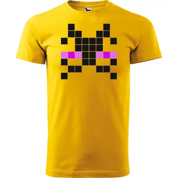 Sablio Tričko s potiskem Blocks End Demon - žluté XL