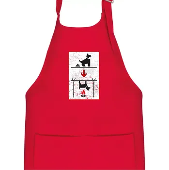 Kuchyňská zástěra Tričko pro odpůrce sraní na chodníku - Dětská zástěra na vaření - Univerzální velikost ( Červená )