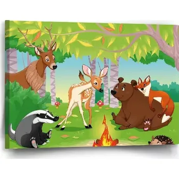 Obraz Sablio Obraz Lesní zvířátka 2 - 60x40 cm