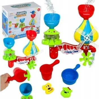 Vodní Hrad Sada Hračka Do Vany Naběračky na Vodu Barevný Palác