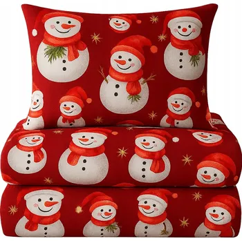 Povlečení Povlečení vánoční 220x200 bavlněný satén stromečky sobi Xmas