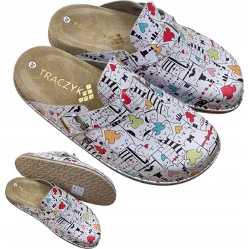 Pracovní obuv Nazouváky Kožené pro zdravotnický personál FUSBET Ortopedická vložka vel. 35