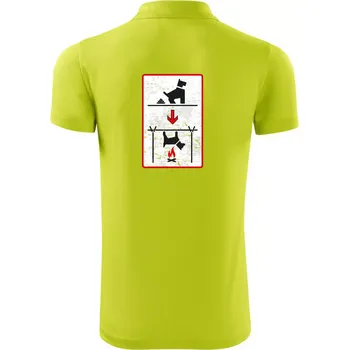 Pánská košile Tričko pro odpůrce sraní na chodníku - Polokošile Victory sportovní (dresovina) - L ( Limetková )