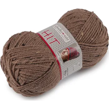 Příze Pletací příze Hit s nopky 50 g, střední, 2 (247) hnědá