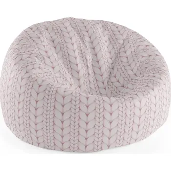 Sedací pytel Sablio Sedací vak Cocoon Starorůžové pletení - 115 x 75 x 45 cm