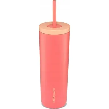 Izolovaný hrnek s filtrem na vodu LifeStraw Go Tumbler 0,5 l - meruňková pink