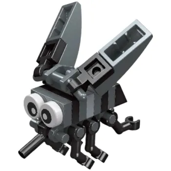 ostatní stavebnice Stavebnice 8 x 7 cm komár 22 dílků Šedý hmyzí model s dlouhým sosákem Stylizovaný komár s výraznýma očima pro kreativní skládání