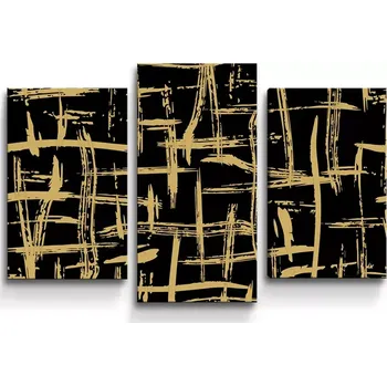 Obraz Sablio Obraz - 3-dílný Zlaté malování - 75x50 cm