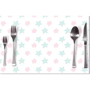 prostírání Sablio Prostírání Růžové a modré hvězdy: 40x30cm
