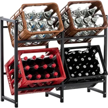 Barová židle LRCZ Stojan na přepravky na nápoje Lennert Barva: černá, Velikost: pro 2 bedny