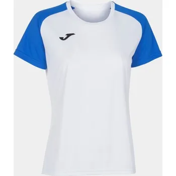 Dámské/Dívčí sportovní tričko JOMA ACADEMY IV SHORT SLEEVE T-SHIRT WHITE ROYAL Velikost: S, Barva: WHITE-ROYAL