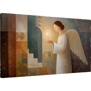 Vánoční dekorace Dovido Vánoční obraz ochraňující anděl