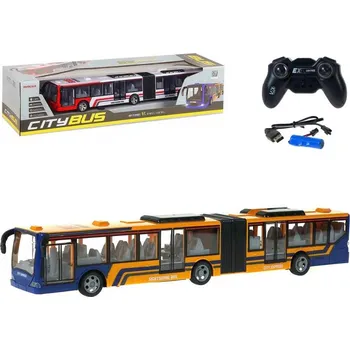 autodráha RC Autobus kloubový MHD na vysílačku na baterie USB Světlo 2 barvy