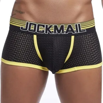 Boxerky AC PUMP JOCKMAIL BOXERKY M ŽLUTÉ SÍŤKA MESH