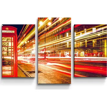 Obraz Sablio Obraz - 3-dílný Noční Londýn - 75x50 cm