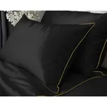Detexpol Francouzské povlečení Pure Collection mako satén černé 220x200, 2 ks - 70x80cm