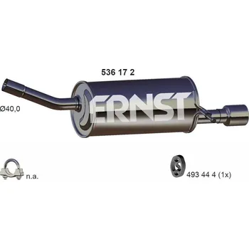 Výfukový systém Zadní tlumič výfuku ERNST 536172