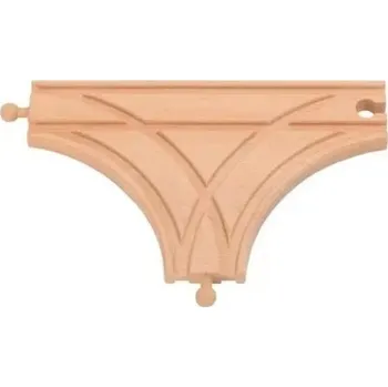 Dřevěná hračka Dřevěná kolej ve tvaru T 20,4 x 13 x 1,2 cm Propojení tří směrů tratě Rozšíření vlakové dráhy Vícesměrný spojovací díl pro děti