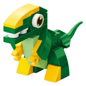 ostatní stavebnice Stavebnice zeleného tyranosaura 38 dílků 7,1 x 2,7 x 4,5 cm Mini dinosaurus se žluto-zelenými detaily Kreativní figurka pro sestavení Malý dekorativní model