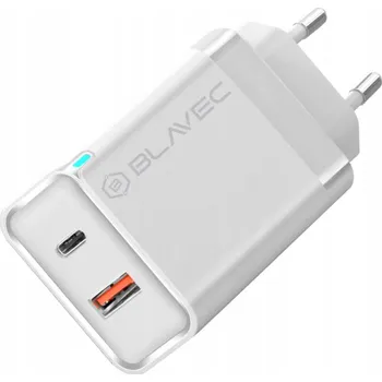 Ładowarka 45W GaN USB-C | USB - Rychlé nabíjení BLAVEC BÍLÁ | VÝKONNÁ