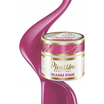 Lak na nehty Růžový gel na zdobení nehtů Picassini Paint Gel WARM PINK Boska Nails 5 ml