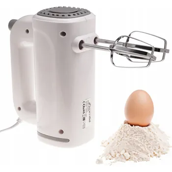 RUČNÍ MIXÉR Kuchyňský robot 5 rychlostí 4 Míchadla KAMILLE 150W bílý