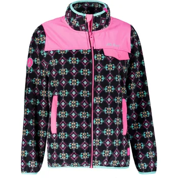 Dámská mikina Dámská fleece mikina ALTISPORT GENESIS ČERNÁ/SVĚTLE RŮŽOVÁ XXL