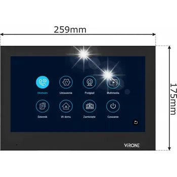 VIDEO MONITOR PRO ROZŠÍŘENÍ VIDEOTELEFONU VIRONE VDP-66/B BESAR 10"