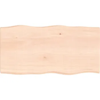 Jídelní stůl Deska stolu, 100x50x(2-4)cm surová, masivní dub s přirozenou hranou