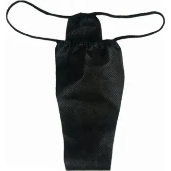 Kalhotky 50 KUSŮ jednorázových tanga TANGA na masáž, černé lázně