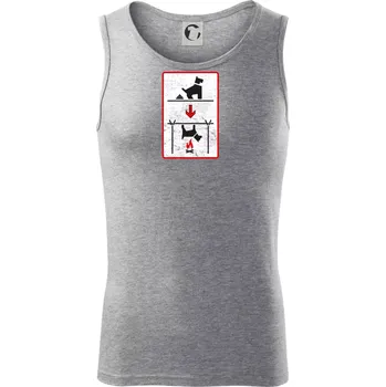 Tričko pro odpůrce sraní na chodníku - Tílko pánské Core - XL ( Tmavě šedý melír )