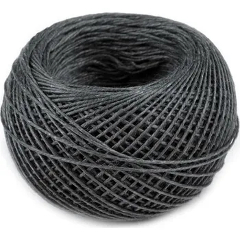 Nit Nitě lněné 50 m plastové pouzdro, malé, 8908 šedá