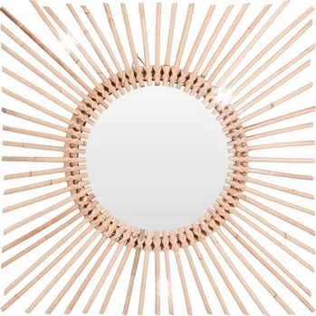 Zrcadlo Zrcadlo Intesi Rise čtverec přírodní boho