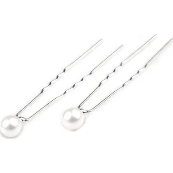 Náramek Vlásenka s perlou Ø8 mm, malé, 1 bílá perleť